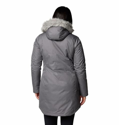 Columbia Womens Suttle Mountain Long Insulated Jacket, City Grey, M