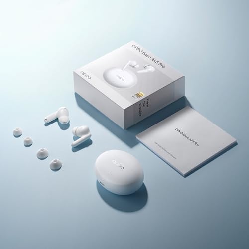 Oppo Enco Air5 Pro True Wireless in-Ear Earbuds with 12mm Dynamic Driver and 55dB ANC with Hi-Res Audio with LHDC 5.0, 54Hrs Playtime,Low Latency,Fast Charging.(Matte Black)