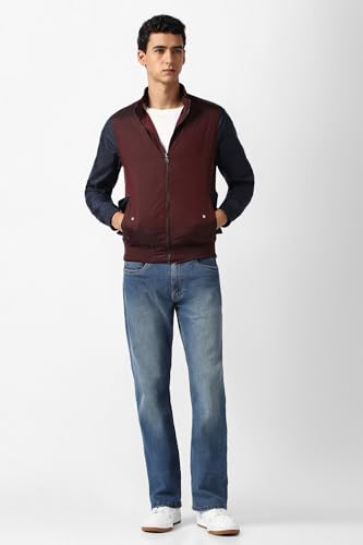 Men Maroon Patterned Formal Jacket