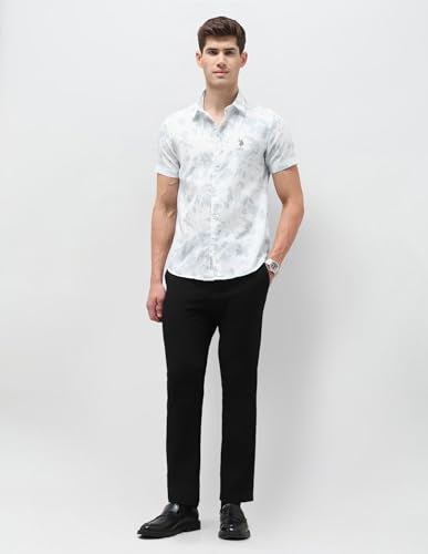 U.S. Polo Assn. Denim Co. Men's Dobby Floral Printed Shirt