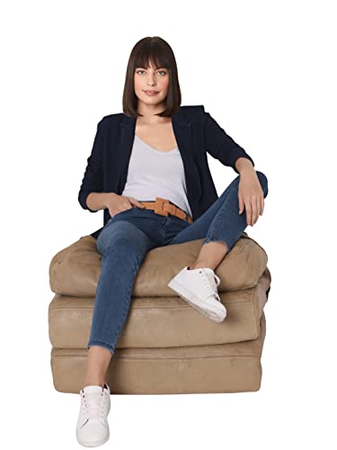 VERO MODA Women's Cotton Blend Skinny Fit Blue Classic Jeans_26