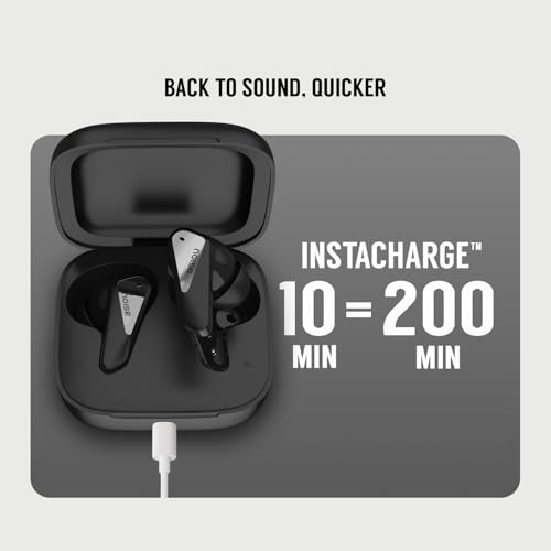 Noise Buds N2 Pro Truly Wireless Earbuds with ANC (Up to 32dB), 70H Playtime, Dual Pairing, InstaCharge (10 Min = 200 Min), Bluetooth v6.0, Metallic Finish – Arctic Blue