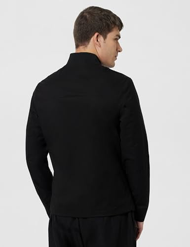 Arrow Sports Mens Black Solid Long Sleeve Polyester Classic Jacket (ASAIJK4805_Black_)