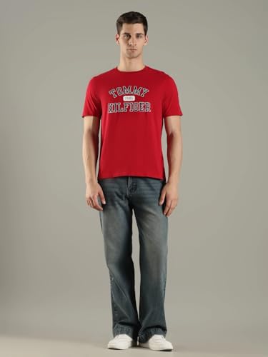Logo Regular Fit Cotton T-Shirt Red