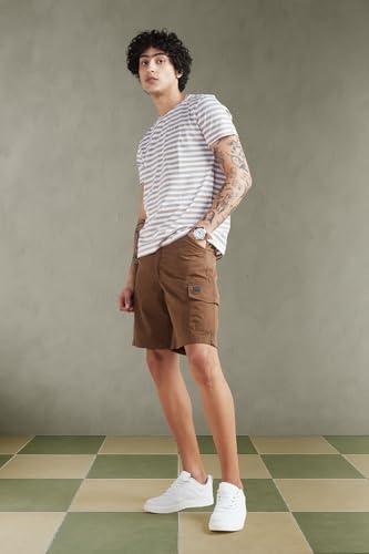 Allen Solly Men Brown Solid Shorts
