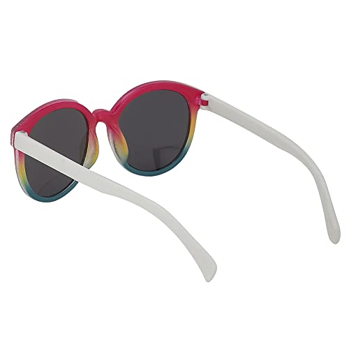 Carlton London Girl's Black Lens & Pink Round Sunglasses