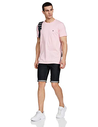 United Colors of Benetton Men's Slim T-Shirt (3099J7105I913_Pink L)