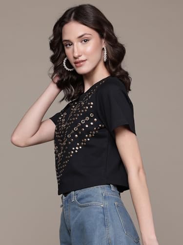 Label RITU KUMAR Black Paulina Top