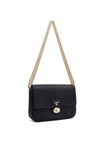 Da Milano Genuine Leather Black Shoulder Bag (00300B) (Small)