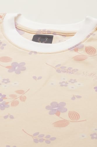 Allen Solly Girls Beige Print Casual Dress
