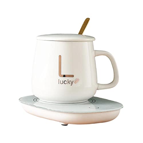 HEAVENGLOW Beverage Warmer Constant Temperature Mug Warmer for Office Home White