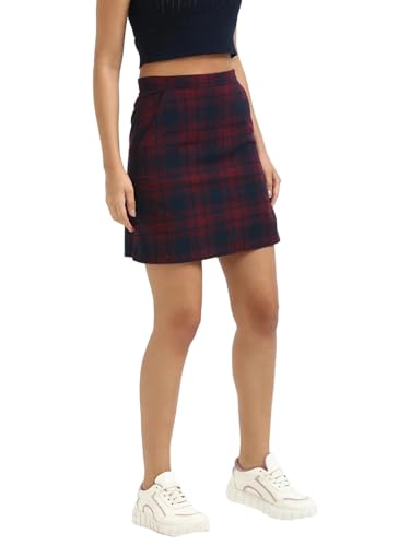Tommy Hilfiger Flared Fit Printed Mid Rise Skirt
