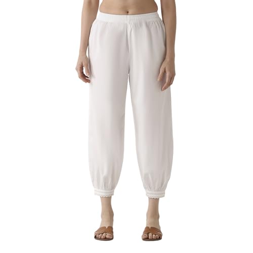 Biba Women White Cotton Salwar_S