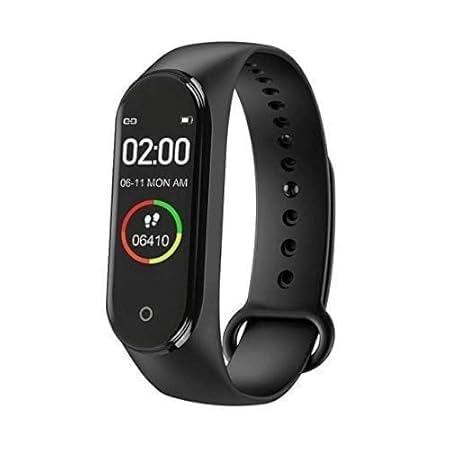 Smart Band with Multi-Feature Health Rate Monitor Activity Tracking Sleep Monitor Step Counter Lightweight Fitness Band for Men, Women, Kids, Boy & Girls Smartband Mini Smart Watch (M4)