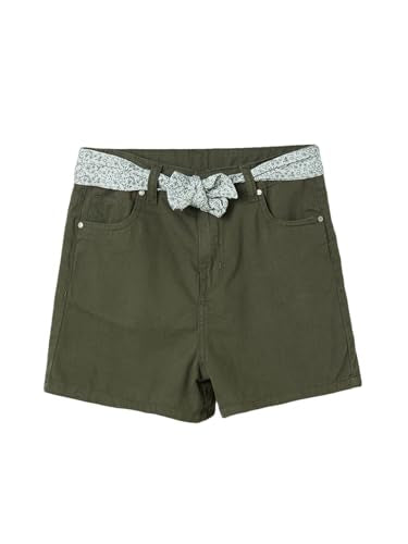 Max Girls Solid Shorts(Green_14-16 Y)