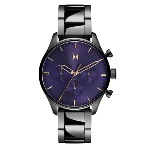 MVMT Mens Analog Purple Dial Stainless Steel Watch-28000337-D, Band Color:Gray