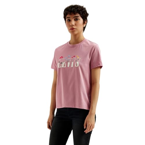 Levis Women's Printed Regular Fit T-Shirt