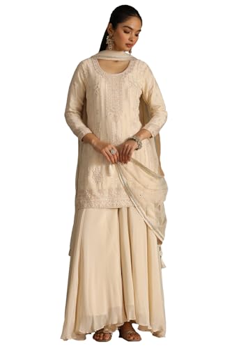 Soch Women's Chinon Salwar Suit Set (EWA5CD22197_Cream