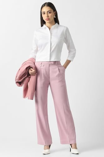 Van Heusen Women's Regular Casual Pants (VWTPFRGFC99046_Pink