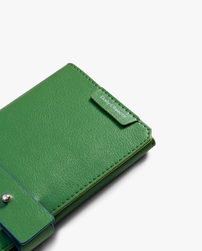 DailyObjects Row Portable Smart Watchband Organiser Case | Compatible with Apple Watchbands | Holds Upto 4 Band/Straps | Vegan Leather | Zipper Compartment with Charger Pocket - Green