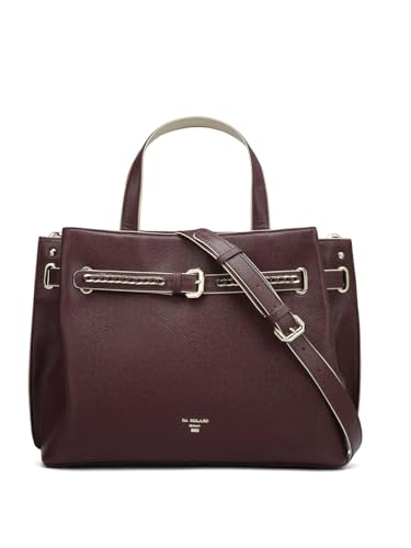Da Milano Genuine Leather Maroon Satchel (01563) (Medium)