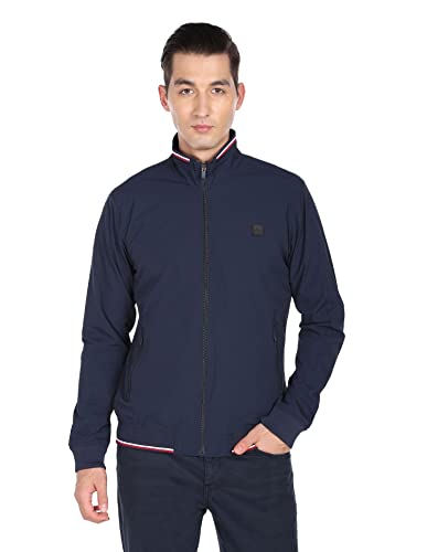 Arrow Men's Polyester Regular Jacket (ASAEJK4786_Olive_Medium)