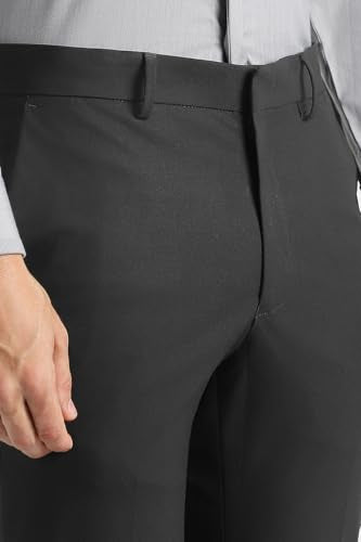 Men Black Solid Trousers