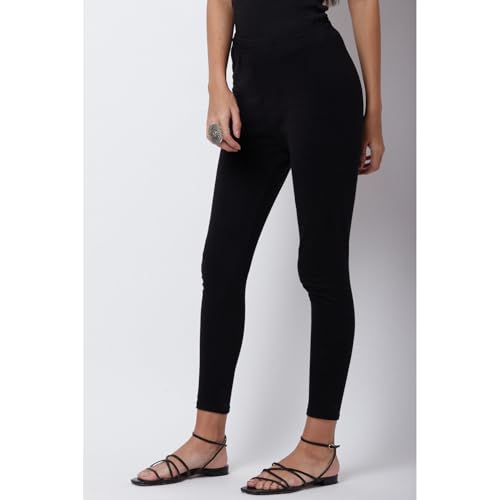 Rangriti Women's Cotton Legging Bottom (RMMWINTER W3509_Black_Medium)