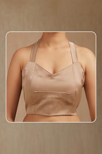 Soch Womens Beige Crepe Embellished Saree