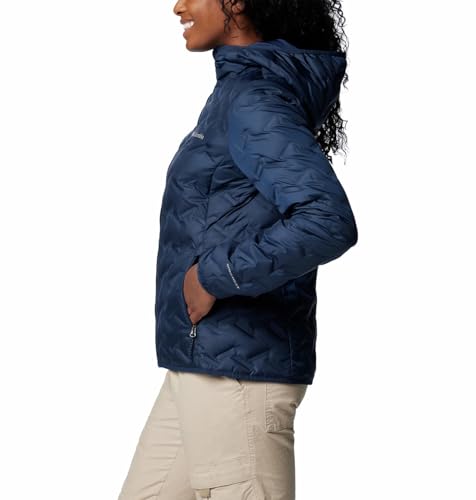 Columbia Womens Delta Ridge II Down Hooded Jacket, Collegiate Navy, XL