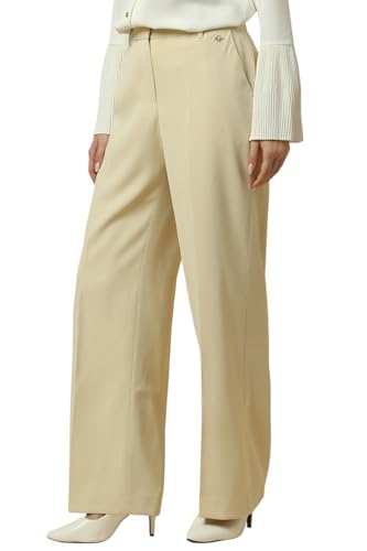 Allen Solly Women's Regular Casual Pants (AHTFWRGFO29342_Beige