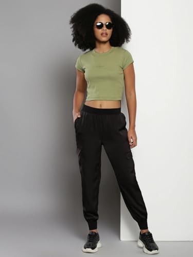 Calvin Klein Jeans Regular Fit Checks Mid Rise Trouser Black