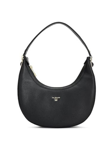 Da Milano Genuine Leather Black Hobo (Small) (01686OL)