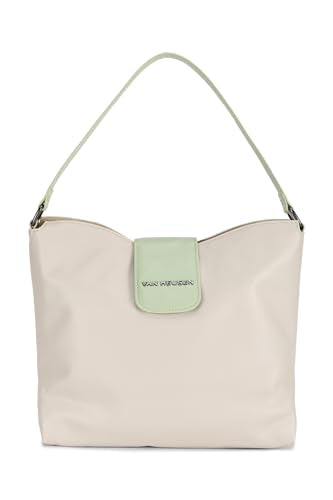 Van Heusen Women Beige Solid Casual Handbag