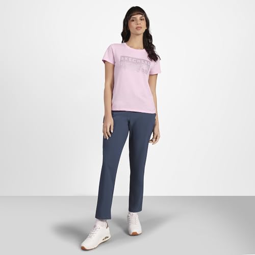 Skechers Women's Rhinestone Cascade Modern TEE (TS150A-WPK_L)