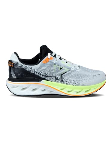 XTEP Mens Precision Hole Cushioning I Multi Grained Traction I Breathable Mesh I ACE + Reactive Coil Dual Tech Running Shoe I White/Black/Green