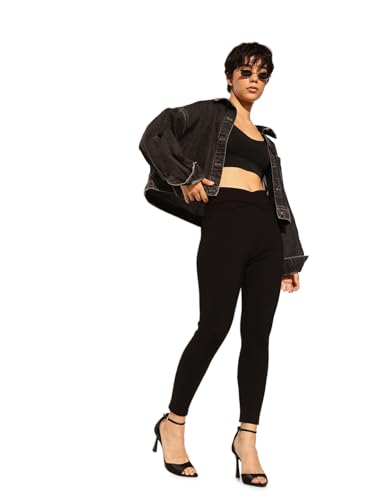 ONLY Women's Skinny Fit High-Rise Black Legging