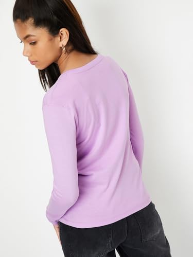 Max Girls Graphic Printed T-Shirt, Purple,12-14 Y