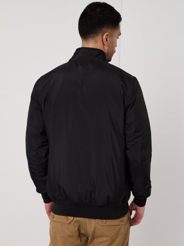 Wildcraft Men Sierra Solid Nylon Blend Collored Casual Quilted Jacket, Full Sleeve - Regular fit, Black, S