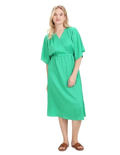 U.S. POLO ASSN. Women's V-Neck Textured Midi Dress (UWSS23DRS019_Green_XXL)