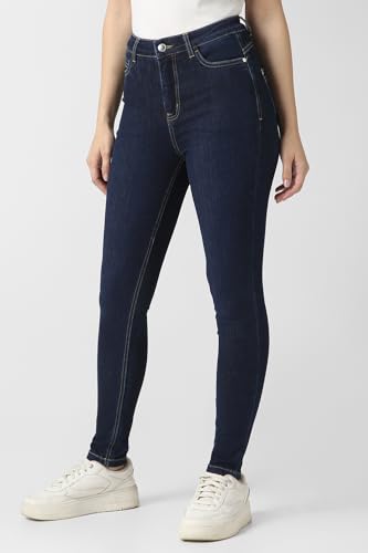 Women Navy Mid Wash Jeans