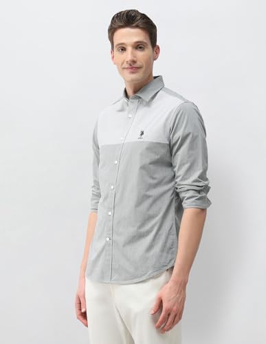 U.S.Polo Association Men's Solid Regular Fit Shirt