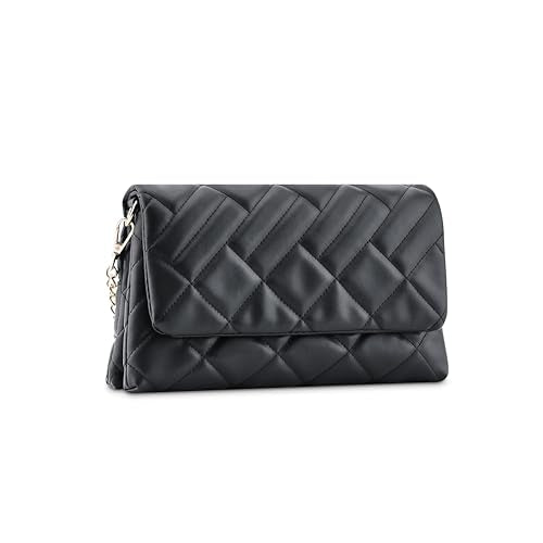 Fastrack Quilted Chic Flap Bag | Faux-Leather Women Handbags| Ladies Purse Handbag | Sling Bag for Casual Carry