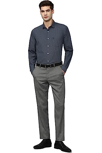 Allen Solly Men's Cotton Regular Fit Shirt (Assfqspfm52562_Navy 42)
