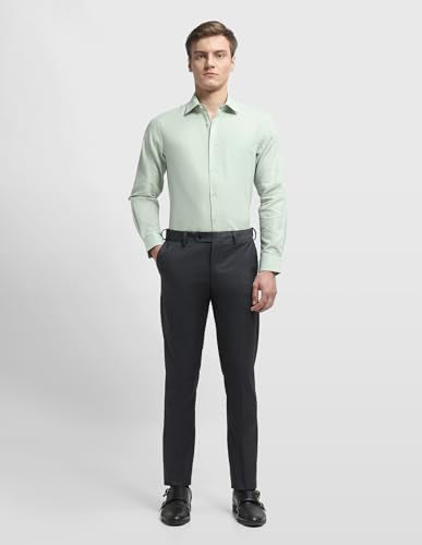 Arrow Men's Hudson Regular Fit Dobby Trousers (ARALTR2082_Dark Grey_34)