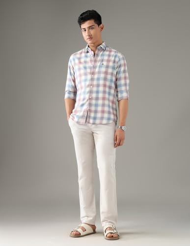 Arrow Sports Men's Regular Casual Pants (ASAJTR2416_Beige