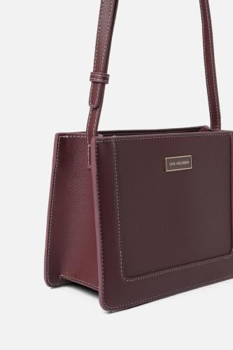 Women Maroon Textured Casual Sling Bag
