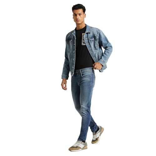 Pepe Jeans Men's Skinny Jeans (PM207877Q051_Light Used Indigo Blue