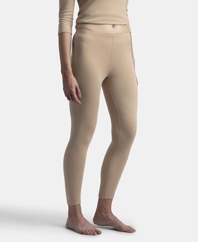 Jockey 2544 Women's Super Combed Cotton Rich Brushed Fabric Thermal Leggings with StayWarm Technology_Skin_M