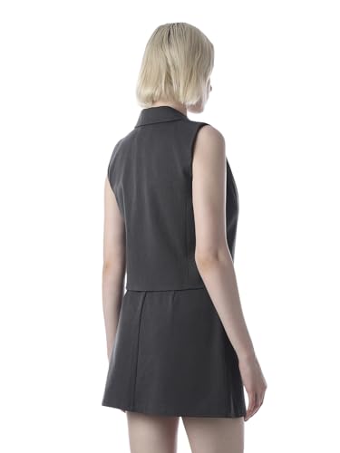 ONLY Women's Solid Tailored Fit Black Waistcoat